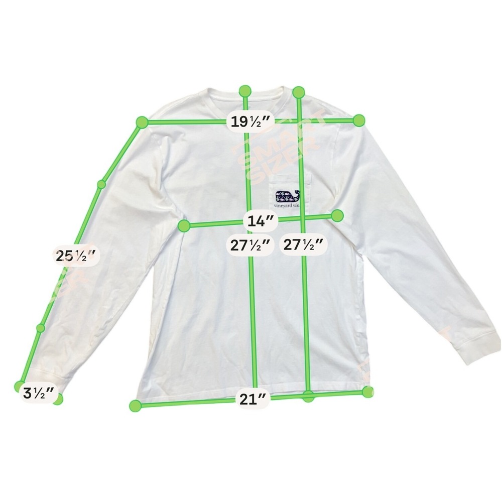 Vineyard Vines Mens White Holiday Whale Long Sleeve Pocket T-Shirt L 1V016715 - Picture 7 of 8